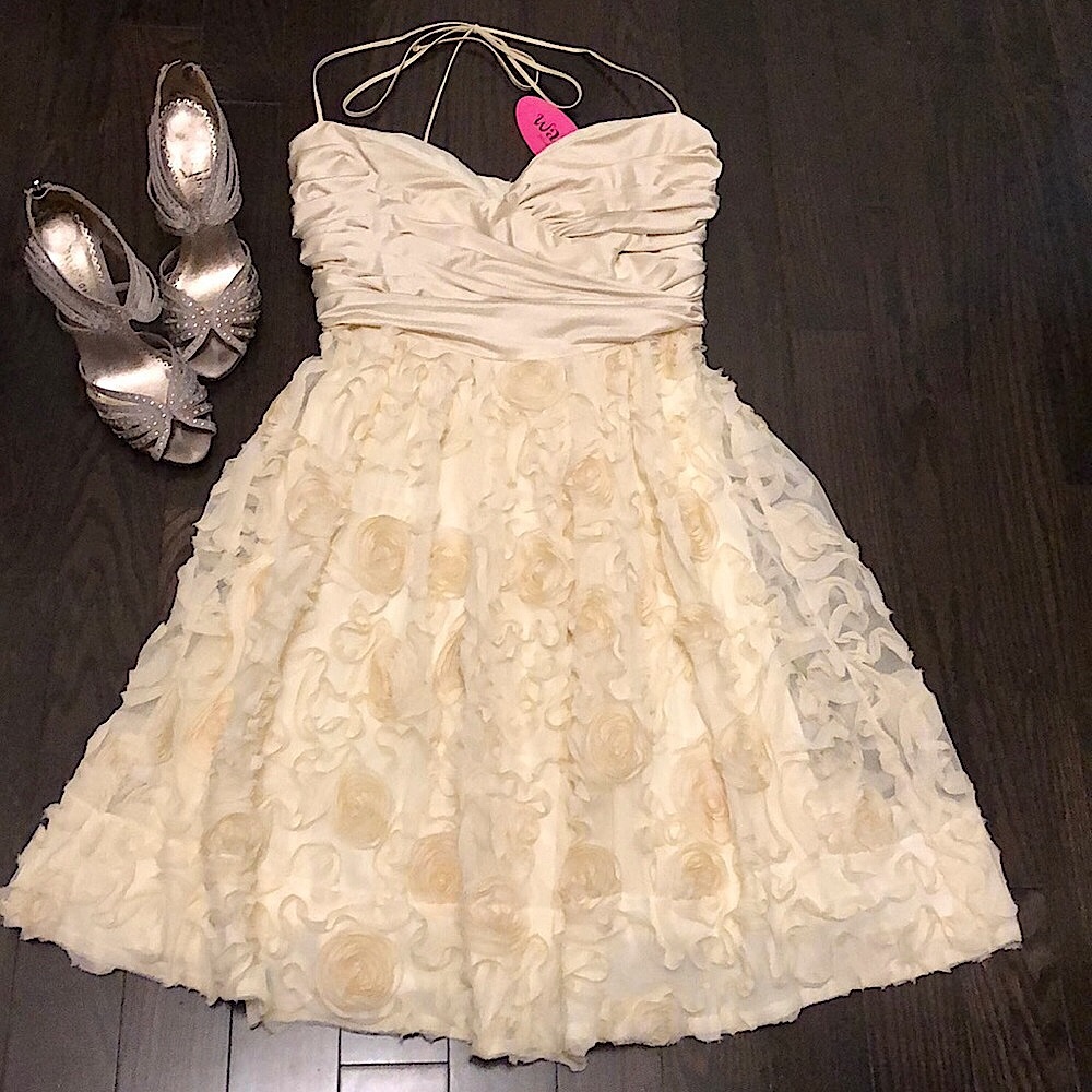 NWT cream coloured mini dress